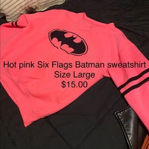 Hot pink Batman sweatshirt